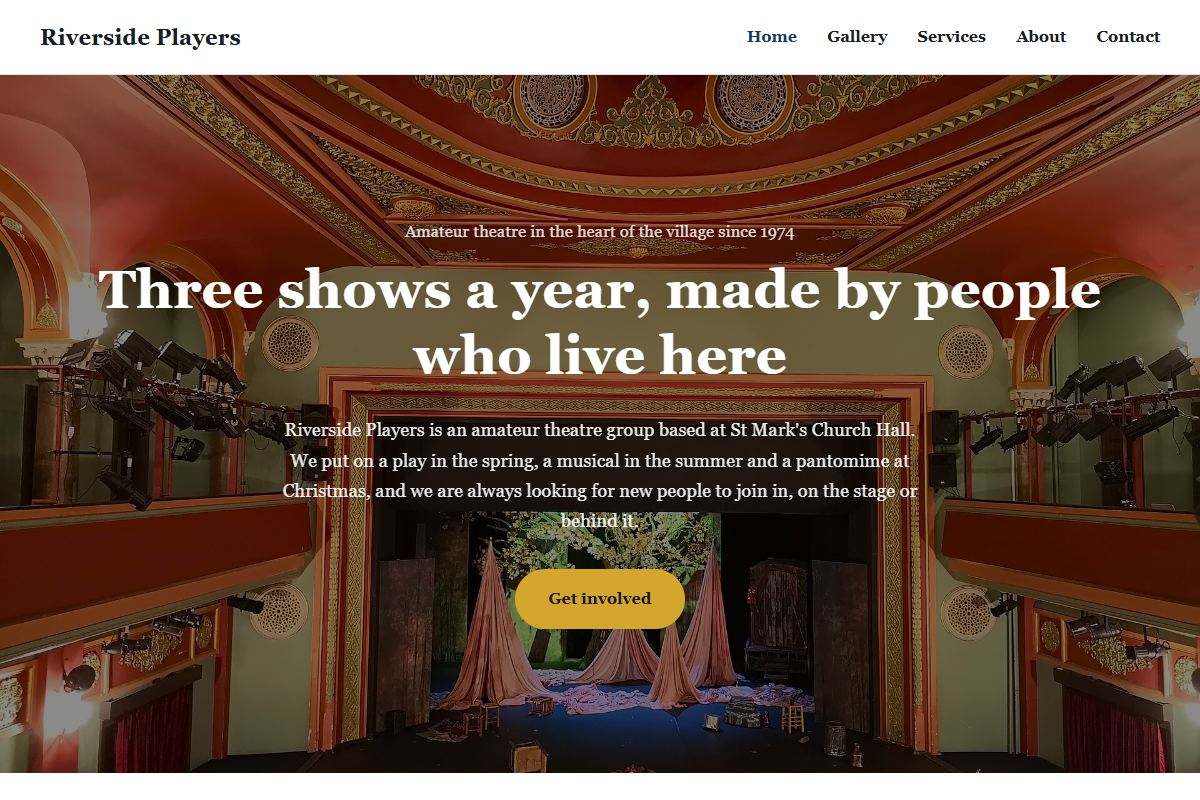 The home page of Riverside Players